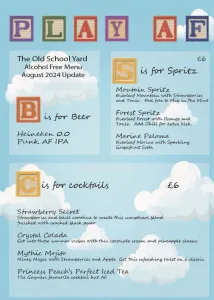 Mocktail menu